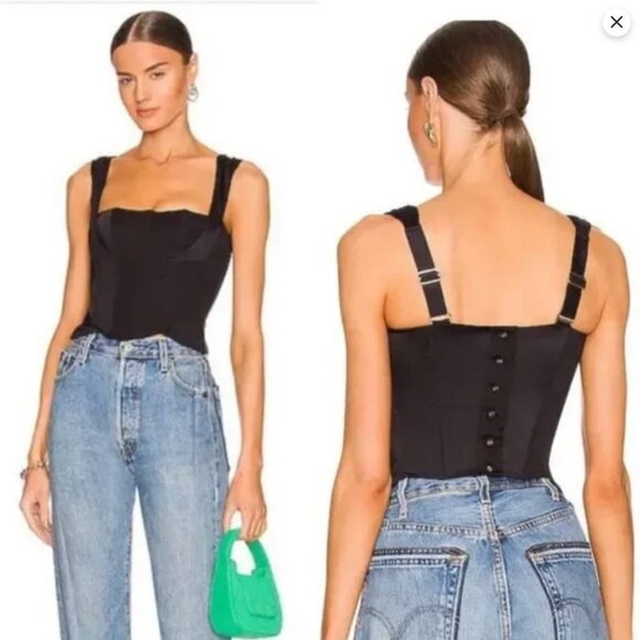 We Are HAH Sz Medium Knock Out Black Corset Top - Picture 3 of 14